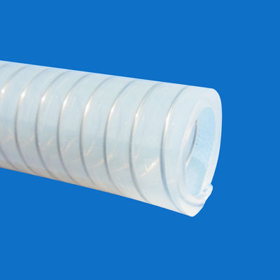 Silicone Tube 304 Stainless Steel Wire Braid Reinforced Translucent Silicone Tubing