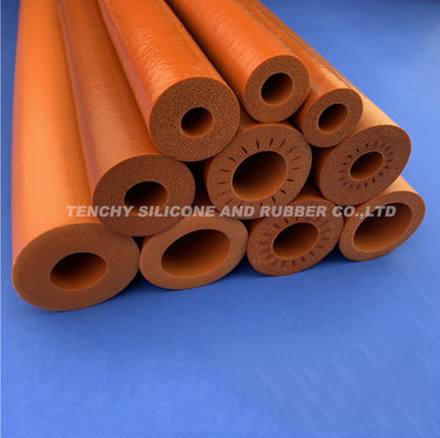 Fire Resistant Brown 0.95g/Cm3 30psi Silicone Foam Tube for Oven Gaskets