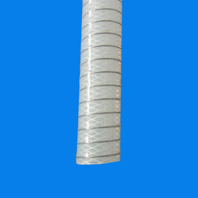 Silicone Tube 304 Stainless Steel Wire Braid Reinforced Translucent Silicone Tubing
