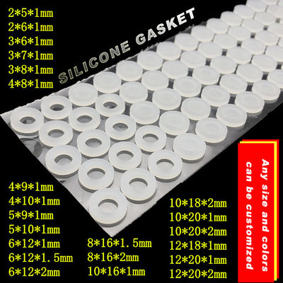 CustomSilicone Rubber Seal Gasket  Round Flat UL Weatherproof 25kN/M Silicone Seals